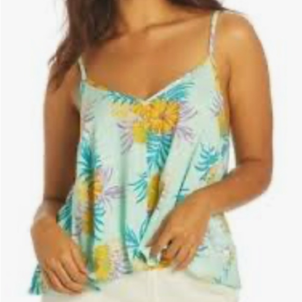 Floral Print Spaghetti Strap Top - Picture 3 of 5